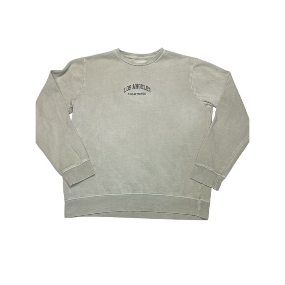 Pacsun Embroidered Los Angeles Sweatshirt Mens Small Green Crewneck Streetwear - Picture 1 of 7